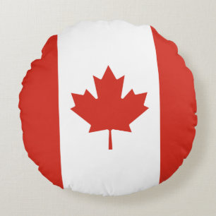 Coussins Ronds Drapeau canadien patriotique