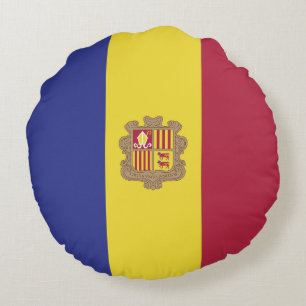 Coussins Ronds drapeau d'Andorre