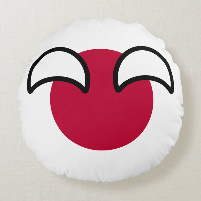 Coussins Ronds Drapeau de campagne amusant Geeky Japon (Devant)