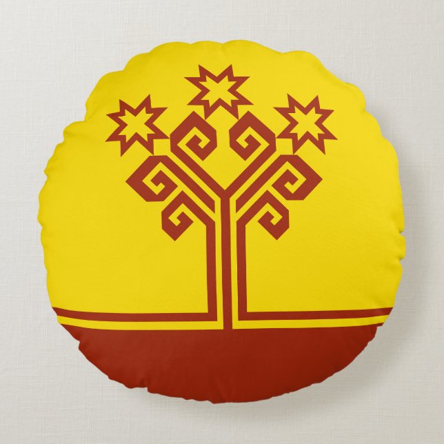 Coussins Ronds Drapeau de Chuvashia (Devant)