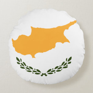 Coussins Ronds Drapeau de Chypre