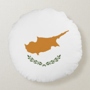 Coussins Ronds Drapeau de Chypre