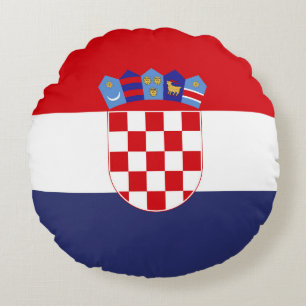 Coussins Ronds Drapeau de Croatie