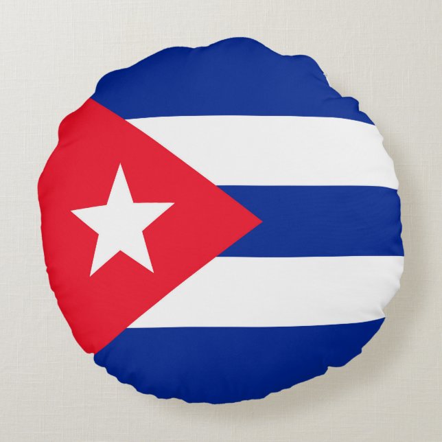 Coussins Ronds Drapeau de Cuba (Dos)
