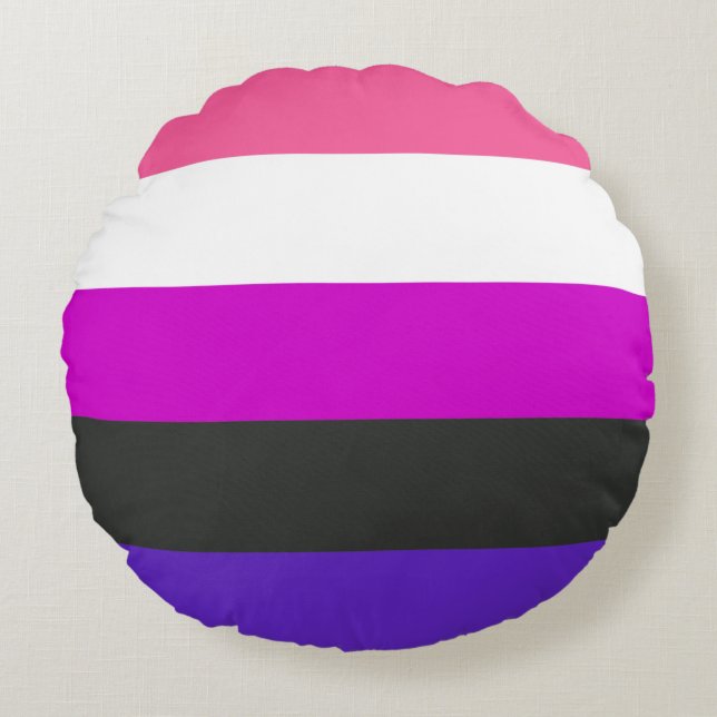 Coussins Ronds Drapeau de fierté genderfluid (Devant)