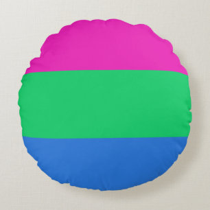 Coussins Ronds Drapeau de fierté polysexuelle