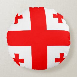 Coussins Ronds Drapeau de Géorgie