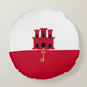 Coussins Ronds Drapeau de Gibraltar