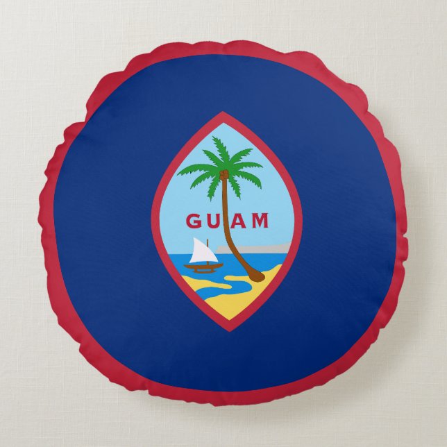 Coussins Ronds Drapeau de Guam (Devant)