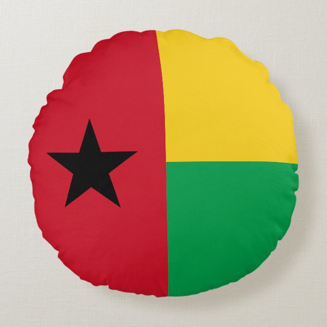 Coussins Ronds Drapeau de Guinée-Bissau (Devant)