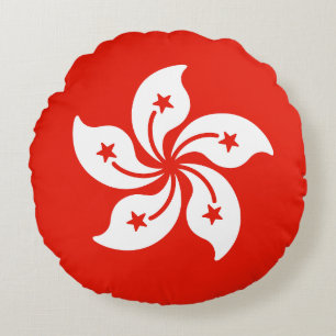 Coussins Ronds Drapeau de Hong Kong