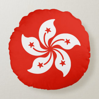 Coussins Ronds Drapeau de Hong Kong