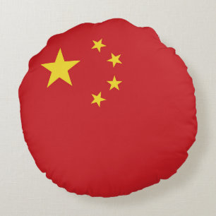 Coussins Ronds Drapeau de la Chine