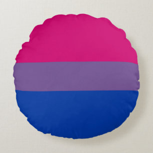 Coussins Ronds Drapeau de la fierté bisexuelle