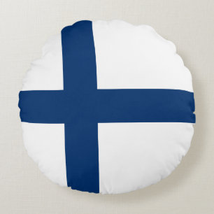 Coussins Ronds Drapeau de la Finlande