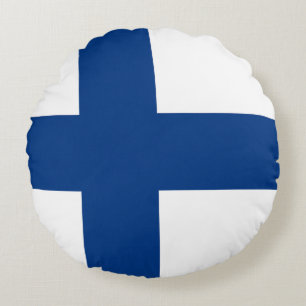 Coussins Ronds Drapeau de la Finlande
