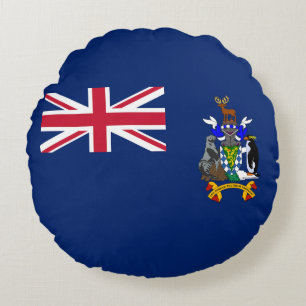 Coussins Ronds Drapeau de la Géorgie du Sud et des îles Sandwich