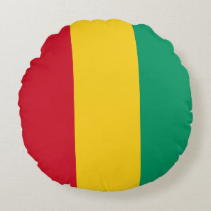 Coussins Ronds Drapeau de la Guinée