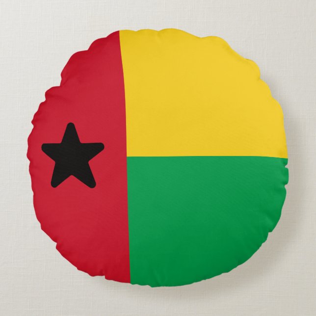 Coussins Ronds Drapeau de la Guinée-Bissau (Devant)