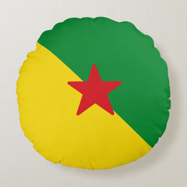 Coussins Ronds Drapeau de la Guyane (Devant)