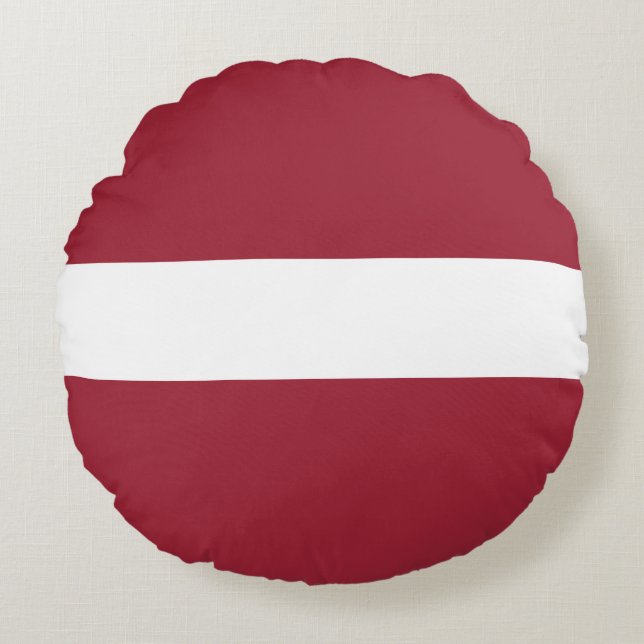 Coussins Ronds Drapeau de la Lettonie (Devant)