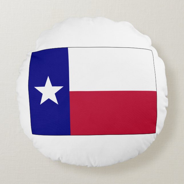 Coussins Ronds Drapeau de la Lone Star du Texas (Devant)