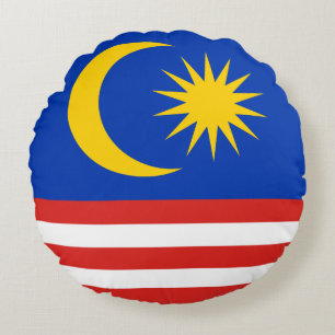 Coussins Ronds Drapeau de la Malaisie Jalur Gemilang