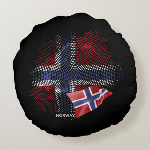 Coussins Ronds Drapeau de la Norvège