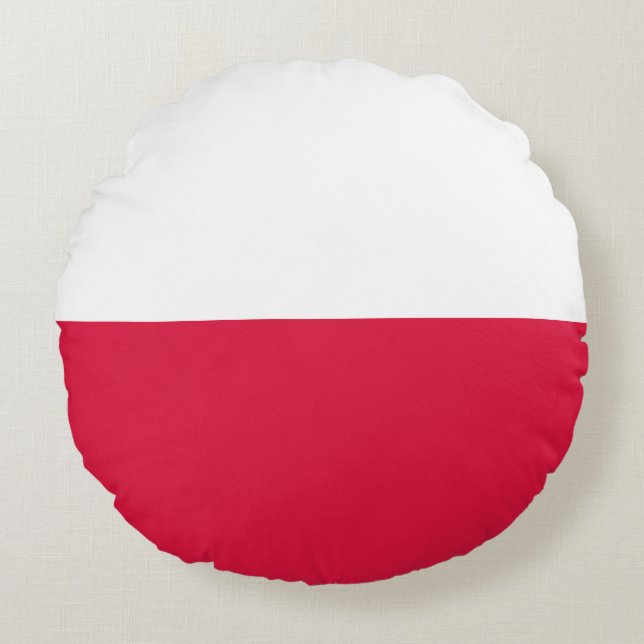 Coussins Ronds Drapeau de la Pologne (Devant)