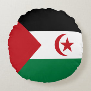 Coussins Ronds Drapeau de la République arabe sahraouie démocrati