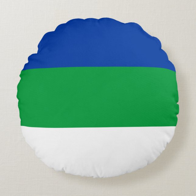 Coussins Ronds Drapeau de la République Komi (Devant)