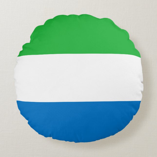 Coussins Ronds Drapeau de la Sierra Leone (Devant)