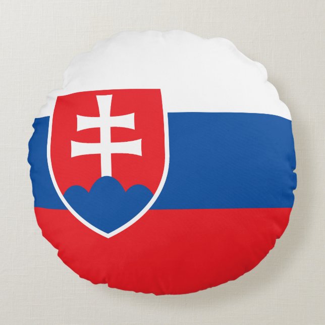 Coussins Ronds Drapeau de la Slovaquie (Devant)