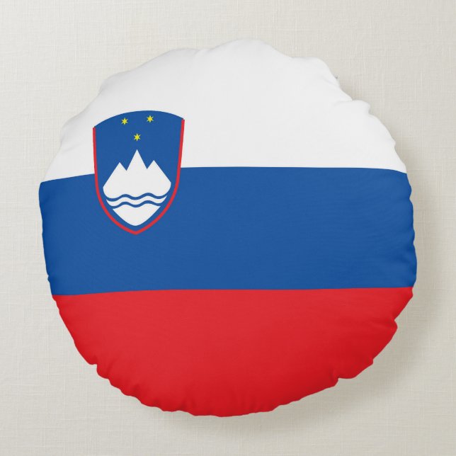 Coussins Ronds Drapeau de la Slovénie (Dos)