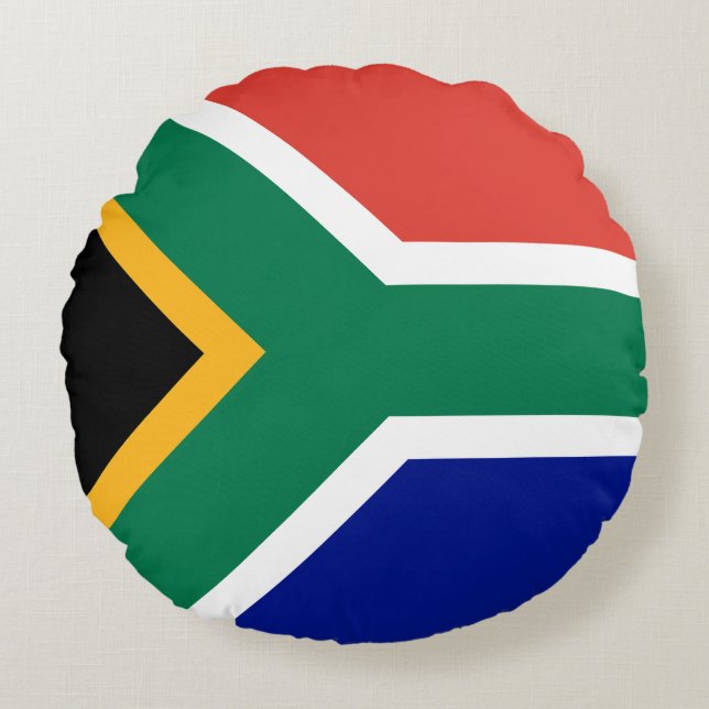 Coussins Ronds Drapeau de l'Afrique du Sud (Devant)