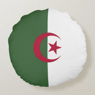 Coussins Ronds Drapeau de l'Algérie