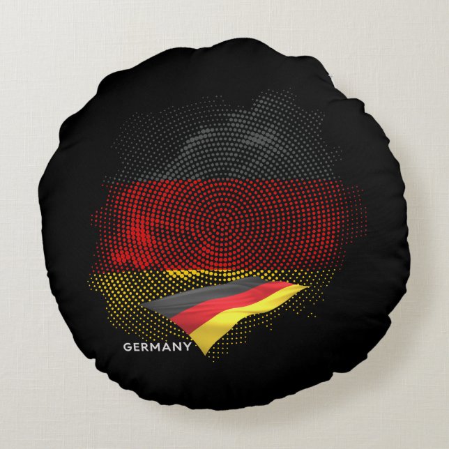 Coussins Ronds Drapeau de l'Allemagne (Dos)