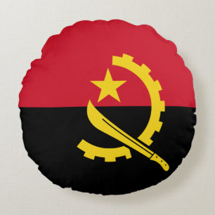 Coussins Ronds Drapeau de l'Angola