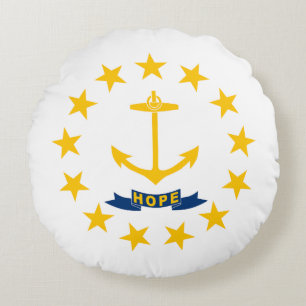 Coussins Ronds Drapeau de l'État de Rhode Island