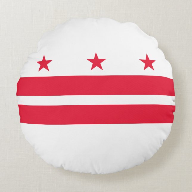 Coussins Ronds Drapeau de l'État de Washington DC (Devant)