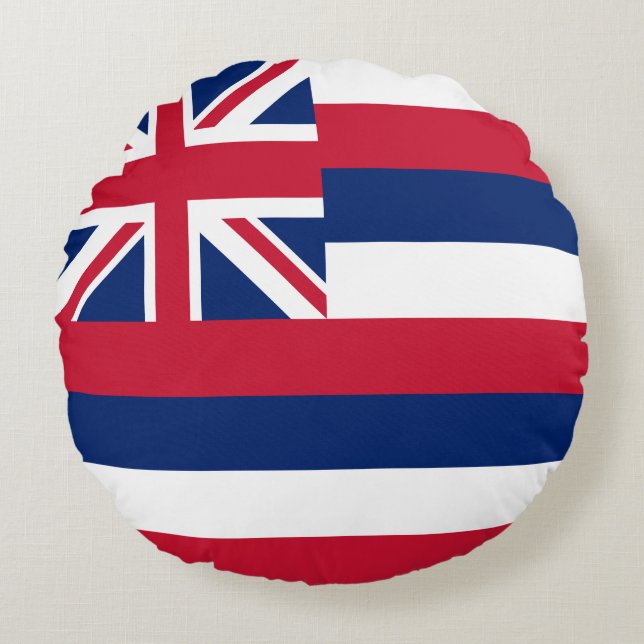 Coussins Ronds Drapeau de l'État d'Hawaii (Devant)