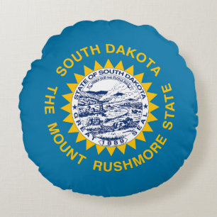 Coussins Ronds Drapeau de l'État du Dakota du Sud