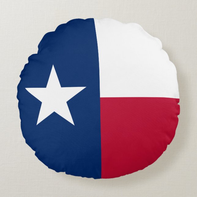 Coussins Ronds Drapeau de l'État du Texas (Devant)