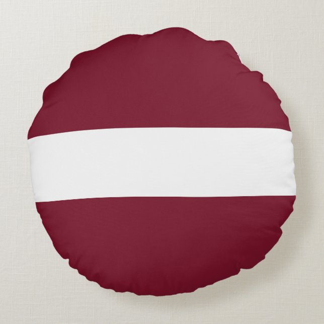 Coussins Ronds Drapeau de Lettonie (Dos)