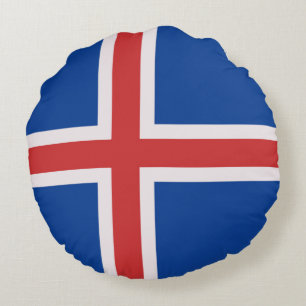 Coussins Ronds Drapeau de l'Islande