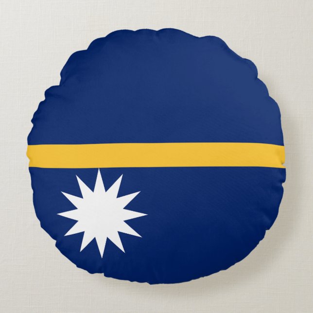 Coussins Ronds Drapeau de Nauru (Devant)