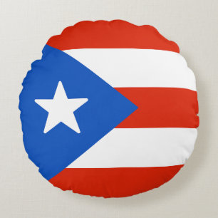 Coussins Ronds Drapeau de Porto Rico