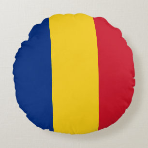 Coussins Ronds Drapeau de Roumanie