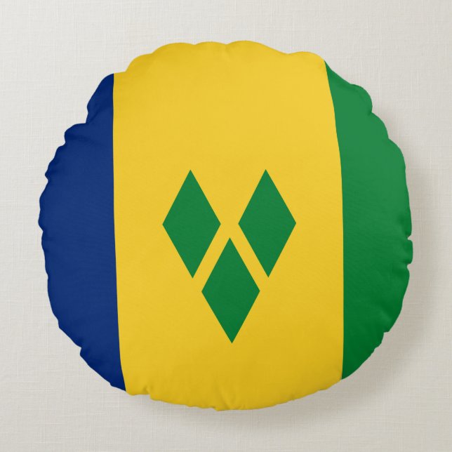 Coussins Ronds Drapeau de Saint-Vincent-et-les Grenadines (Devant)