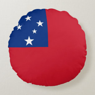 Coussins Ronds Drapeau de Samoa